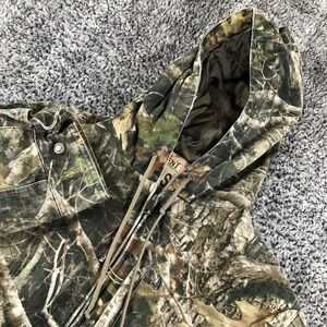 RedHead Silent-Hide Jacket Mens Small Brown Camo Hooded Insulated Hunting